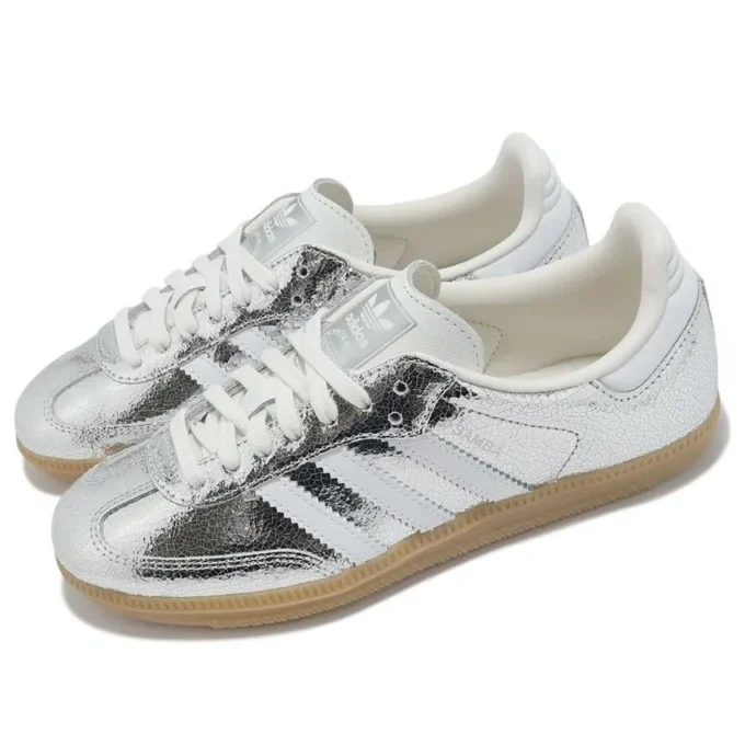 Adidas Samba OG “Silver Metallic Cracked Leather”